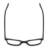 Top View of Ernest Hemingway H4867 Designer Single Vision Prescription Rx Eyeglasses in Gloss Black/Silver Accents Unisex Cateye Full Rim Acetate 50 mm