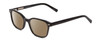 Profile View of Ernest Hemingway H4867 Designer Polarized Sunglasses with Custom Cut Amber Brown Lenses in Gloss Black/Silver Accents Unisex Cateye Full Rim Acetate 50 mm