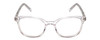 Front View of Ernest Hemingway H4867 Designer Bi-Focal Prescription Rx Eyeglasses in Clear Crystal/Silver Glitter Accent Unisex Cateye Full Rim Acetate 50 mm