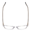 Top View of Ernest Hemingway H4867 Designer Bi-Focal Prescription Rx Eyeglasses in Clear Crystal/Silver Glitter Accent Unisex Cateye Full Rim Acetate 50 mm