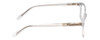 Side View of Ernest Hemingway H4867 Designer Blue Light Blocking Eyeglasses in Clear Crystal/Silver Glitter Accent Unisex Cateye Full Rim Acetate 50 mm