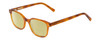 Profile View of Ernest Hemingway H4867 Designer Polarized Reading Sunglasses with Custom Cut Powered Sun Flower Yellow Lenses in Demi-Tortoise Havana Blonde/Silver Accent Unisex Cateye Full Rim Acetate 50 mm
