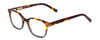 Profile View of Ernest Hemingway H4867 Designer Progressive Lens Blue Light Blocking Eyeglasses in Tortoise Havana Brown Amber/Grey Fade/Silver Accent Unisex Cateye Full Rim Acetate 50 mm