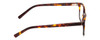 Side View of Ernest Hemingway H4867 Designer Progressive Lens Blue Light Blocking Eyeglasses in Tortoise Havana Brown Amber/Grey Fade/Silver Accent Unisex Cateye Full Rim Acetate 50 mm