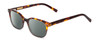 Profile View of Ernest Hemingway H4867 Designer Polarized Sunglasses with Custom Cut Smoke Grey Lenses in Tortoise Havana Brown Amber/Grey Fade/Silver Accent Unisex Cateye Full Rim Acetate 50 mm