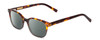 Profile View of Ernest Hemingway H4867 Designer Polarized Reading Sunglasses with Custom Cut Powered Smoke Grey Lenses in Tortoise Havana Brown Amber/Grey Fade/Silver Accent Unisex Cateye Full Rim Acetate 50 mm