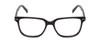 Front View of Ernest Hemingway H4868 Designer Reading Eye Glasses with Custom Cut Powered Lenses in Gloss Black/Silver Accents Unisex Cateye Full Rim Acetate 52 mm