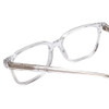 Close Up View of Ernest Hemingway H4868 Designer Bi-Focal Prescription Rx Eyeglasses in Clear Crystal/Silver Glitter Accent Unisex Cateye Full Rim Acetate 52 mm