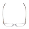 Top View of Ernest Hemingway H4868 Designer Bi-Focal Prescription Rx Eyeglasses in Clear Crystal/Silver Glitter Accent Unisex Cateye Full Rim Acetate 52 mm