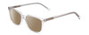 Profile View of Ernest Hemingway H4868 Designer Polarized Sunglasses with Custom Cut Amber Brown Lenses in Clear Crystal/Silver Glitter Accent Unisex Cateye Full Rim Acetate 52 mm