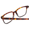 Close Up View of Ernest Hemingway H4868 Designer Reading Eye Glasses with Custom Cut Powered Lenses in Tortoise Havana Brown Amber/Grey Fade/Silver Accent Unisex Cateye Full Rim Acetate 52 mm
