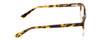 Side View of Ernest Hemingway H4869 Designer Blue Light Blocking Eyeglasses in Brown Amber Tortoise Havana/Clear Crystal Fade/Silver Accent Unisex Cateye Full Rim Acetate 53 mm