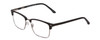Profile View of Ernest Hemingway 4870 Unisex Cateye Semi-Rimless Eyeglasses Black/Gun Metal 53mm