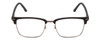 Front View of Ernest Hemingway 4870 Unisex Cateye Semi-Rimless Eyeglasses Black/Gun Metal 53mm
