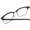 Close Up View of Ernest Hemingway H4870 Designer Reading Eye Glasses with Custom Cut Powered Lenses in Matte Black/Shiny Gun Metal Unisex Cateye Full Rim Acetate 53 mm