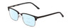 Profile View of Ernest Hemingway H4870 Designer Progressive Lens Blue Light Blocking Eyeglasses in Matte Black/Shiny Gun Metal Unisex Cateye Full Rim Acetate 53 mm