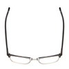 Top View of Ernest Hemingway 4870 Unisex Cateye Semi-Rimless Eyeglasses in Black/Silver 53mm