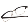 Close Up View of Ernest Hemingway H4870 Designer Progressive Lens Prescription Rx Eyeglasses in Shiny Black/Silver Unisex Cateye Full Rim Acetate 53 mm