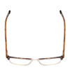 Top View of Ernest Hemingway H4870 Designer Reading Eye Glasses with Custom Cut Powered Lenses in Shiny Brown Auburn Tortoise Havana/Gold Unisex Cateye Full Rim Acetate 53 mm