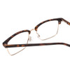 Close Up View of Ernest Hemingway H4870 Designer Bi-Focal Prescription Rx Eyeglasses in Shiny Brown Auburn Tortoise Havana/Gold Unisex Cateye Full Rim Acetate 53 mm