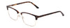 Profile View of Ernest Hemingway H4870 Designer Progressive Lens Blue Light Blocking Eyeglasses in Shiny Brown Auburn Tortoise Havana/Gold Unisex Cateye Full Rim Acetate 53 mm