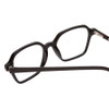 Close Up View of Ernest Hemingway H4872 Designer Single Vision Prescription Rx Eyeglasses in Gloss Black/Silver Accents Unisex Square Full Rim Acetate 50 mm