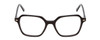 Front View of Ernest Hemingway H4872 Designer Progressive Lens Prescription Rx Eyeglasses in Gloss Black/Silver Accents Unisex Square Full Rim Acetate 50 mm