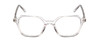 Front View of Ernest Hemingway H4872 Designer Bi-Focal Prescription Rx Eyeglasses in Clear Crystal/Silver Glitter Accent Unisex Square Full Rim Acetate 50 mm