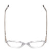Top View of Ernest Hemingway H4872 Designer Bi-Focal Prescription Rx Eyeglasses in Clear Crystal/Silver Glitter Accent Unisex Square Full Rim Acetate 50 mm