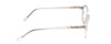 Side View of Ernest Hemingway H4872 Designer Blue Light Blocking Eyeglasses in Clear Crystal/Silver Glitter Accent Unisex Square Full Rim Acetate 50 mm