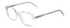 Profile View of Ernest Hemingway H4872 Designer Progressive Lens Blue Light Blocking Eyeglasses in Clear Crystal/Silver Glitter Accent Unisex Square Full Rim Acetate 50 mm