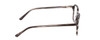 Side View of Ernest Hemingway H4872 Designer Blue Light Blocking Eyeglasses in Smoke Grey Crystal Tortoise Havana/Silver Accent Unisex Square Full Rim Acetate 50 mm