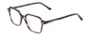 Profile View of Ernest Hemingway H4872 Designer Progressive Lens Blue Light Blocking Eyeglasses in Smoke Grey Crystal Tortoise Havana/Silver Accent Unisex Square Full Rim Acetate 50 mm