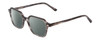 Profile View of Ernest Hemingway H4872 Designer Polarized Reading Sunglasses with Custom Cut Powered Smoke Grey Lenses in Smoke Grey Crystal Tortoise Havana/Silver Accent Unisex Square Full Rim Acetate 50 mm