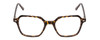 Front View of Ernest Hemingway H4872 Designer Bi-Focal Prescription Rx Eyeglasses in Brown Amber Tortoise Havana/Silver Accent Unisex Square Full Rim Acetate 50 mm