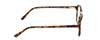 Side View of Ernest Hemingway H4872 Designer Progressive Lens Blue Light Blocking Eyeglasses in Brown Amber Tortoise Havana/Silver Accent Unisex Square Full Rim Acetate 50 mm