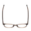 Top View of Ernest Hemingway H4873 Designer Reading Eye Glasses with Custom Cut Powered Lenses in Brown Fade Unisex Cateye Full Rim Acetate 51 mm