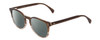 Profile View of Ernest Hemingway H4873 Designer Polarized Reading Sunglasses with Custom Cut Powered Smoke Grey Lenses in Brown Fade Unisex Cateye Full Rim Acetate 51 mm