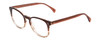 Profile View of Ernest Hemingway H4873 Designer Blue Light Blocking Eyeglasses in Claret Red Fade Unisex Cateye Full Rim Acetate 51 mm