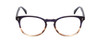 Front View of Ernest Hemingway H4873 Unisex Cateye Designer Eyeglasses in Navy Blue Fade 51 mm