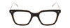 Front View of Ernest Hemingway H4875 Designer Progressive Lens Prescription Rx Eyeglasses in Gloss Black Amber Brown Tortoise Havana Layered/Patterned Gold Accent Unisex Cateye Full Rim Acetate 48 mm