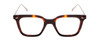 Front View of Ernest Hemingway H4875 Designer Single Vision Prescription Rx Eyeglasses in Gloss Auburn Brown Tortoise Havana/Patterned Gold Accent Unisex Cateye Full Rim Acetate 48 mm