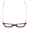 Top View of Ernest Hemingway H4875 Designer Bi-Focal Prescription Rx Eyeglasses in Gloss Auburn Brown Tortoise Havana/Patterned Gold Accent Unisex Cateye Full Rim Acetate 48 mm