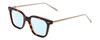 Profile View of Ernest Hemingway H4875 Designer Blue Light Blocking Eyeglasses in Gloss Auburn Brown Tortoise Havana/Patterned Gold Accent Unisex Cateye Full Rim Acetate 48 mm