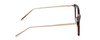 Side View of Ernest Hemingway H4875 Designer Progressive Lens Blue Light Blocking Eyeglasses in Gloss Auburn Brown Tortoise Havana/Patterned Gold Accent Unisex Cateye Full Rim Acetate 48 mm