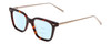 Profile View of Ernest Hemingway H4875 Designer Progressive Lens Blue Light Blocking Eyeglasses in Gloss Auburn Brown Tortoise Havana/Patterned Gold Accent Unisex Cateye Full Rim Acetate 48 mm