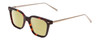 Profile View of Ernest Hemingway H4875 Designer Polarized Reading Sunglasses with Custom Cut Powered Sun Flower Yellow Lenses in Gloss Auburn Brown Tortoise Havana/Patterned Gold Accent Unisex Cateye Full Rim Acetate 48 mm