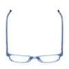 Top View of Ernest Hemingway 4876 Unisex Cateye Eyeglasses in Shiny Blue Crystal/Silver 53mm
