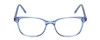 Front View of Ernest Hemingway H4876 Designer Reading Eye Glasses with Custom Cut Powered Lenses in Shiny Blue Crystal/Silver Accents Unisex Cateye Full Rim Acetate 53 mm