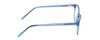 Side View of Ernest Hemingway H4876 Designer Blue Light Blocking Eyeglasses in Shiny Blue Crystal/Silver Accents Unisex Cateye Full Rim Acetate 53 mm